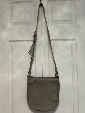 Colab Gray Crossbody Bag with Front Pocket